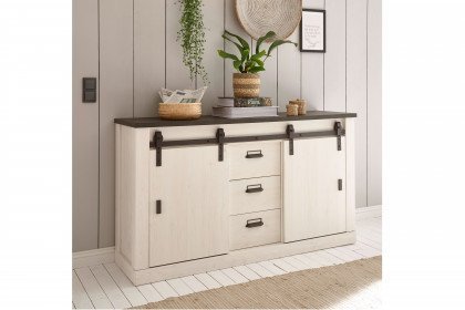 Sherwood von Kollektion Letz - Sideboard in Pinie Weiß Nachbildung