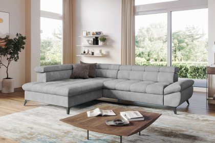 Apollo-LE25 von COTTA - Polstersofa links silver