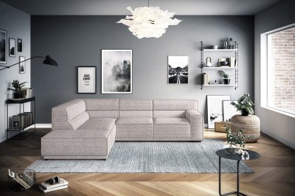 Kubo-LE25 von COTTA - Ecksofa links khaki