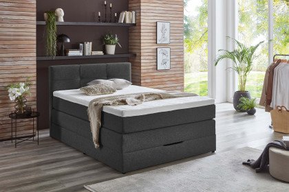 Krems-BX2640 von Sun Garden - Boxspringbett mit Bettkasten anthrazit