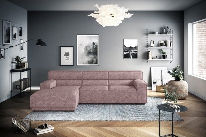 Kubo-LE25 von COTTA - Polstersofa links old-rose