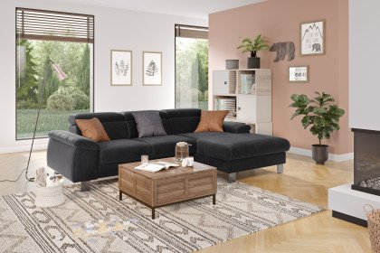 Micky von COTTA - Ecksofa rechts charcoal
