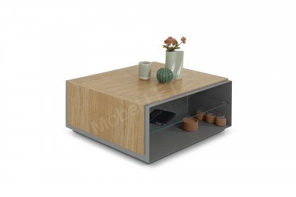 Vinci von LEONARDO Living - Couchtisch Metall mit Eiche natur