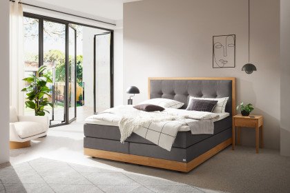 Pronto von Hasena - Boxspringbett Alba in Grey