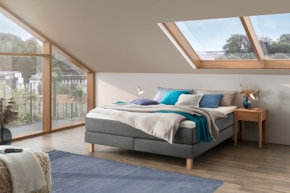 Pronto von Hasena - Boxspringbett Carlota in Steel