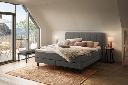 Pronto von Hasena - Boxspringbett Donna in Grey