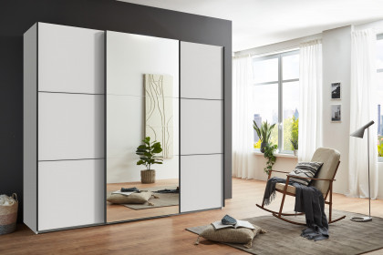 indiana-A von Wimex - Schwebetürenschrank weiß mit Spiegel