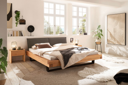 BE-0880 von GK Möbelvertrieb - Schwebe-Balkenbett mit Polsterkopfteil