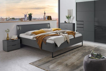Tilburg von Wimex - dunkelgraues Bett als Einzelbett & Doppelbett wählbar