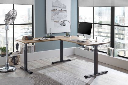 Ben-Office 13 aus der Kollektion Letz - Eckschreibtisch höhenverstellbar