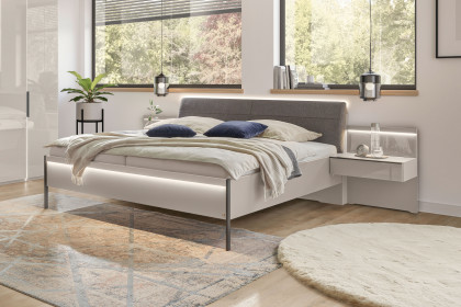 San Antonio von Musterring - Ehebett champagner - Polster basaltgrau