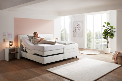 Mercata von RUF Betten - Boxspringbett in Silver mit Motor