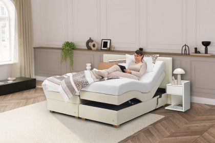 Camina-Dream von RUF Betten - Boxspringbett creme mit Motor