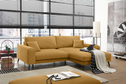 Kansas von set one by Musterring - Eckgarnitur rechts mustard