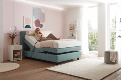 Camina-Dream von RUF Betten - Boxspringbett petrol mit Motor