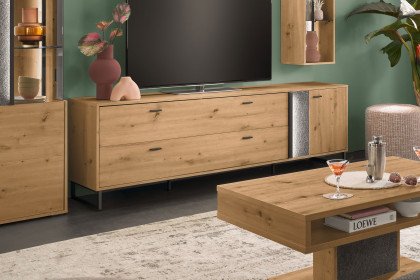 Deltona von set one by Musterring - Lowboard Eiche Artisan mit Zierelement