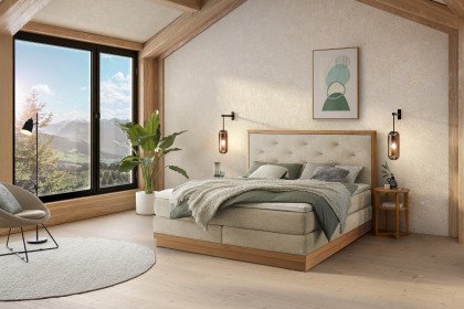 Comfort von Hasena - Boxspringbett Eliza beige