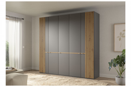 MR Isabelle von Musterring - Schrank 250 cm breit graphit - Eiche