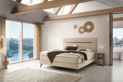 Comfort von Hasena - Boxspringbett Billie beige