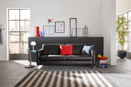 MR 2875 von Musterring - Ledersofa nachtschwarz