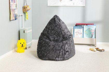 BeanBag Fluffy L aus der Kollektion Letz - Sitzsack in Anthrazit