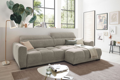 Hunter von ED-Lifestyle - Ecksofa rechts stone