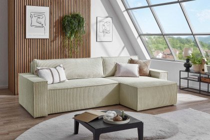 Wolgast-SO330 von Sun Garden - Schlafsofa in Cord natur