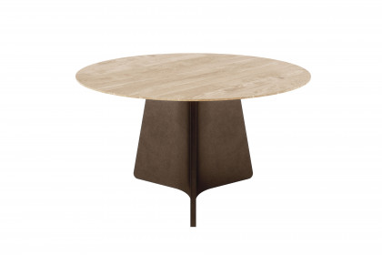 Maona von Bretz - Esstisch mit braunen Stahlwangen