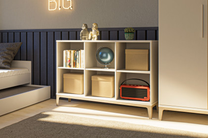 Cutie-Lea von YUNY by Paidi - Sideboard 6F mit 6 Fächern off-white - Soapy Oak