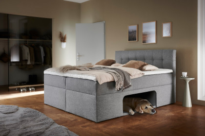 Petty von Sofa-Team - Boxbett mit Haustierhöhle hellgrau