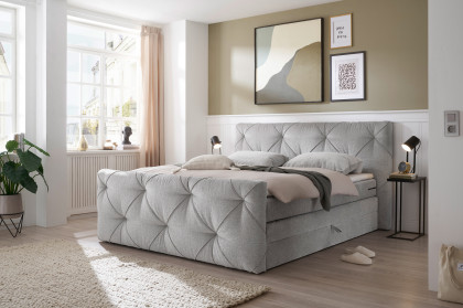 Venlo von ED-Lifestyle - Boxspringbett 180 silver