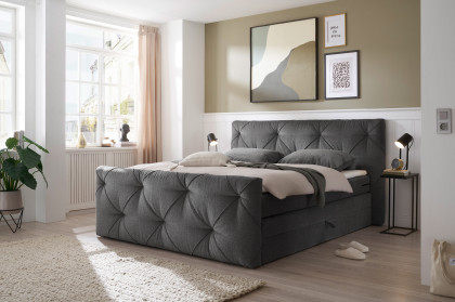 Venlo 6 von ED-Lifestyle - Boxspringbett 180 graphit