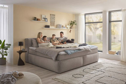 Sandon-Dream 6 von ED-Lifestyle - Familienbett 240 x 200 cm stone