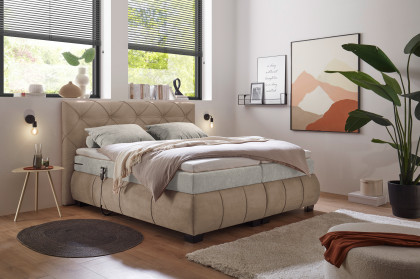 Mansura von ED-Lifestyle - Boxspringbett mink-sand