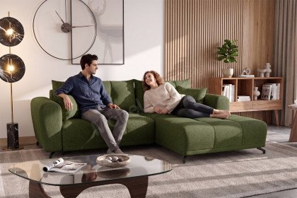 PG-LE-03 von BASTI dein Sofa - Eckcouch rechts grün