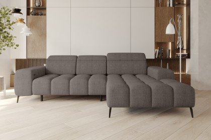 PG-LE-01 von BASTI dein Sofa - Eckcouch rechts grau