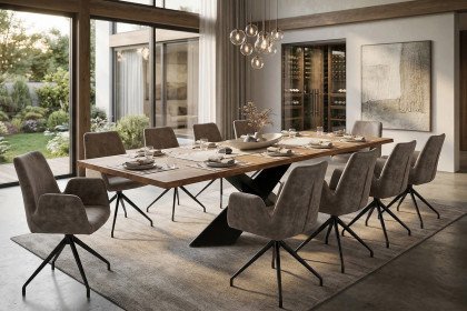 Alcedo aus der Kollektion Letz - Esszimmertisch mit Waldkanten-Profil