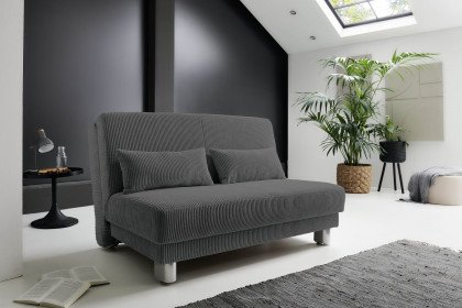 Gina von Sofa-Team - Schlafsofa 140 in Anthrazit