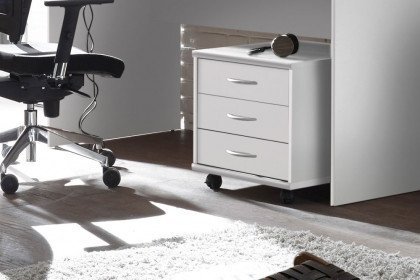 Optimus aus der Kollektion Letz - Rollcontainer weiß mit 3 Schubfächern