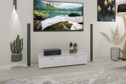 CUBE-living von LEONARDO living - Lowboard weiß auf Sockel