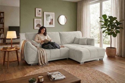 Modell 248 II von Sofa-Team - Eckcouch Ausführung rechts ecru
