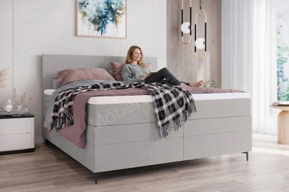 BX-LE-04 von SW KOLLEKTION - Boxspringbett hellgrau