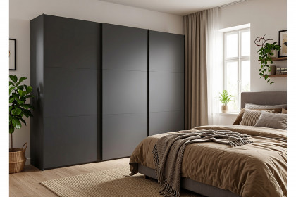 Palermo von Wimex - Schlafzimmerschrank dunkelgrau