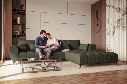 PG-LE-04 von BASTI dein Sofa - Polstersofa Variante rechts olive