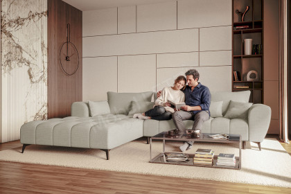 PG-LE-04 von BASTI dein Sofa - Sofaecke Variante links pearl