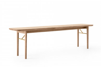 #833 Dining Bench von Skovby - Bank Eiche massiv, weiß geölt