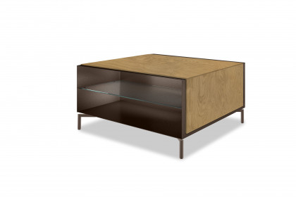 Vinci von LEONARDO Living - Couchtisch aus Metall bronze und Eiche