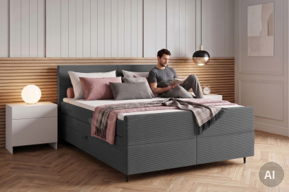 BX-LE-05 von SW KOLLEKTION - Boxspringbett dunkelgrau