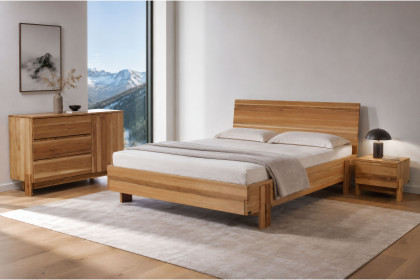 Eron von Sprenger Möbel - Doppelbett 180x200 cm aus geölter Sumpfeiche