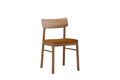 #844 Dining Chair von Skovby - Stuhl Nussbaum geölt/ orange
